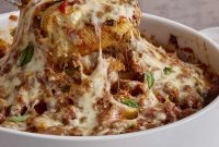 Cheesy Baked Beef and Ricotta Stuffed Shells