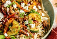 One-Pan Mediterranean Beef and Vegetable Skillet Recipe