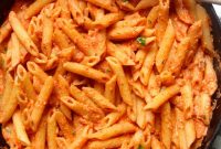 Creamy Penne alla Vodka with Greek Yogurt Sauce