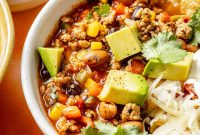 Turkey Taco Soup with Black Beans and Corn