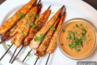 Grilled Thai Chicken Satay Recipe with Spicy Peanut Sauce