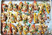 Chicken-Stuffed Mini Bell Peppers (Nacho Style)