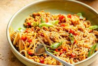 Gochujang Ground Chicken Skillet with Glass Noodles