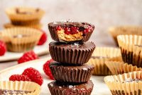 No-Bake Almond Butter and Raspberry Dessert Cups