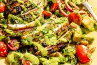 Grilled Chicken Thighs with Green Goddess Summer Salad