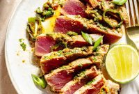 Grilled Ahi Tuna with Ponzu Lime Marinade Recipe