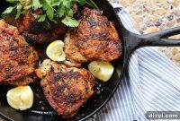 Crispy Pan-Roasted Greek Chicken Thighs with Lemon and Oregano