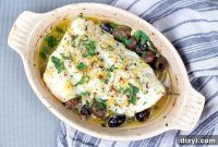 Mediterranean Roasted Cod with Olives, Capers and Lemon