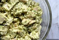 Pesto Chicken Salad Recipe with Fresh Mozzarella and Basil