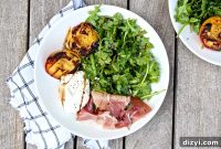 Grilled Peach, Arugula and Burrata Salad with Prosciutto Recipe