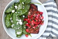 Grilled Salmon Salad with Strawberry Jalapeno Salsa Recipe