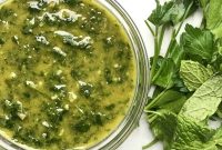 Zesty Mint Chimichurri Sauce for Grilled Meats