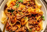 Tender Slow Cooker Short Rib Ragu with Pappardelle