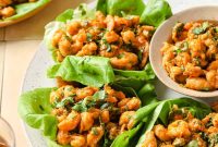 Thai Red Curry Shrimp Lettuce Wraps Recipe