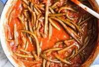 Fasolakia: Greek Stewed Green Beans in Tomato Sauce