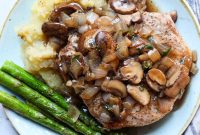 Pan-Seared Pork Chops in Creamy Mushroom Gravy