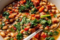 Southern Black-Eyed Pea Soup with Smoked Ham