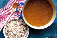 One-Pot Shredded Chicken and Broth Recipe