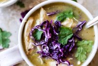 Mexican Tomatillo Chicken Soup with Cilantro and Lime
