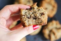 Paleo Banana Chocolate Chip Protein Muffins