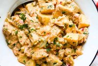 Buffalo Potato Salad Recipe with Blue Cheese and Bacon