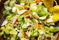 Chopped Italian Salad Recipe with Salami, Provolone and Olives