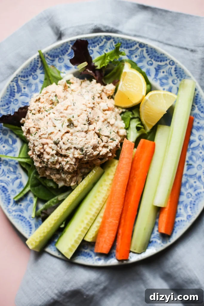 Fresh Salmon and Dill Salad with Zesty Lemon Dressing 2 Easy Salmon and Dill Salad