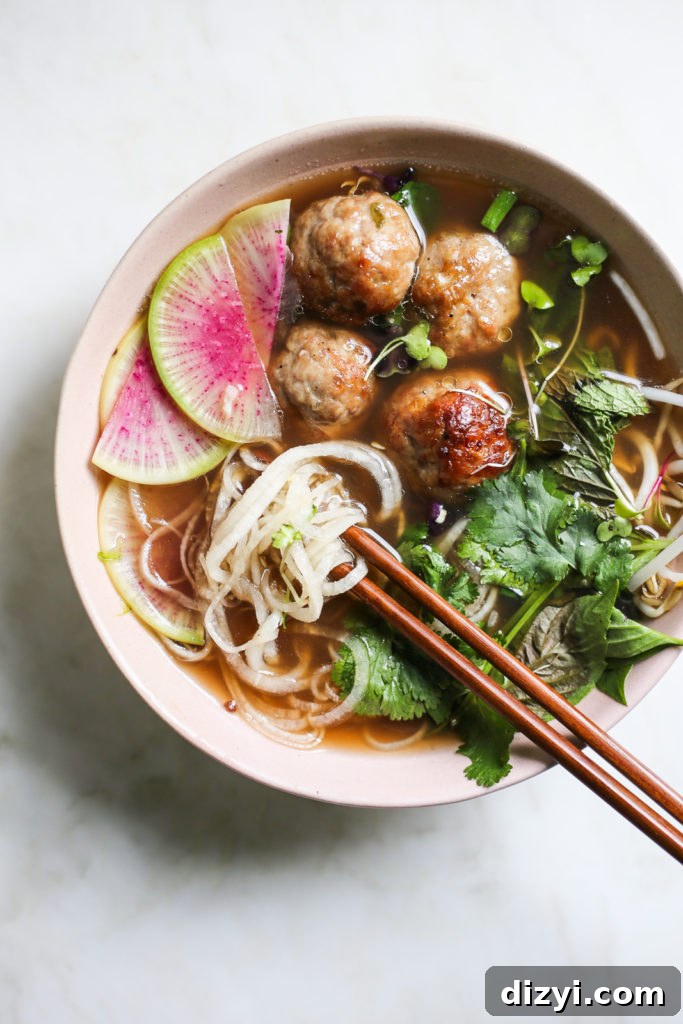 Vietnamese-Inspired Whole30 Meatball Pho