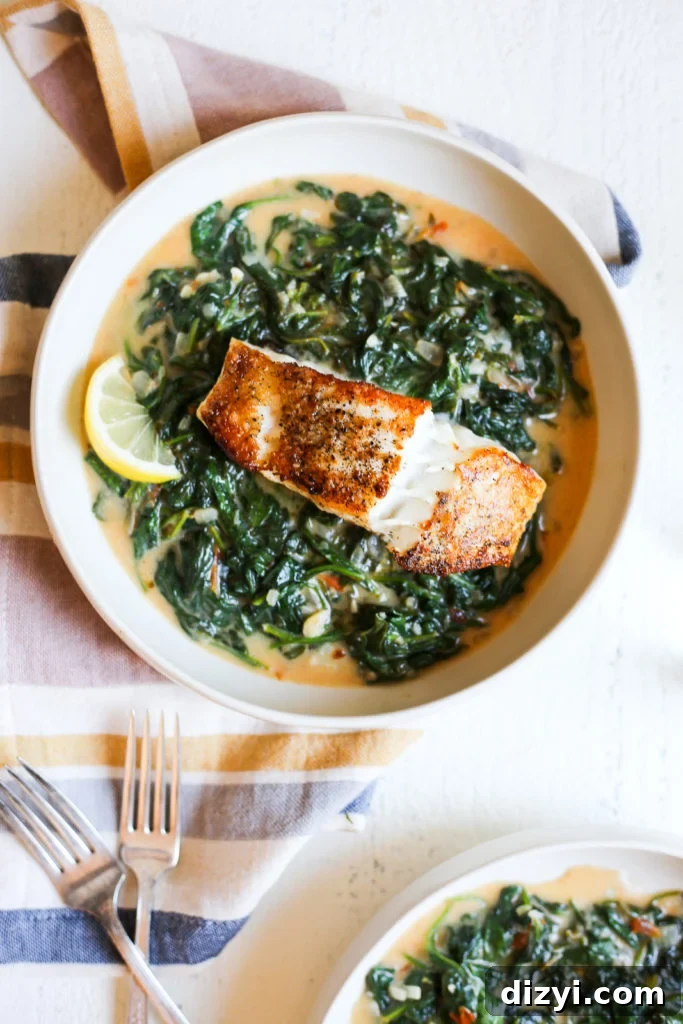 Dairy-Free Fish Florentine