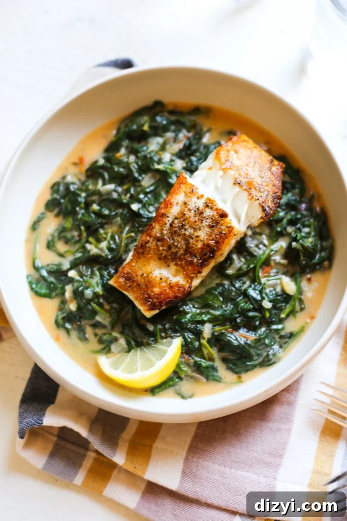 Dairy-Free Fish Florentine