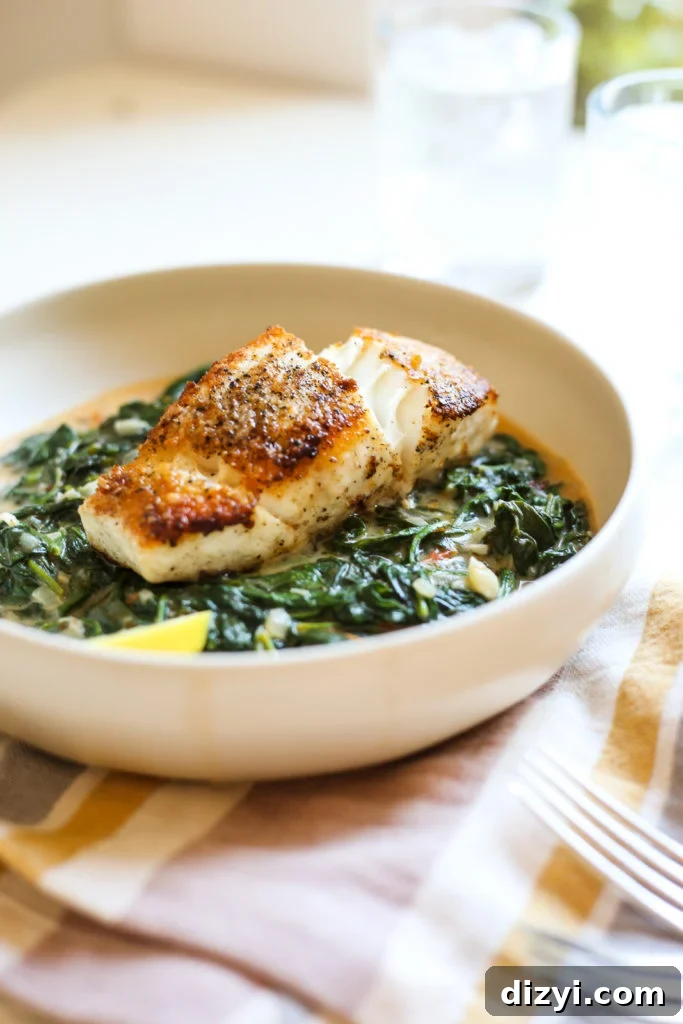 Dairy-Free Fish Florentine