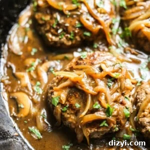 Hamburger steak closeup