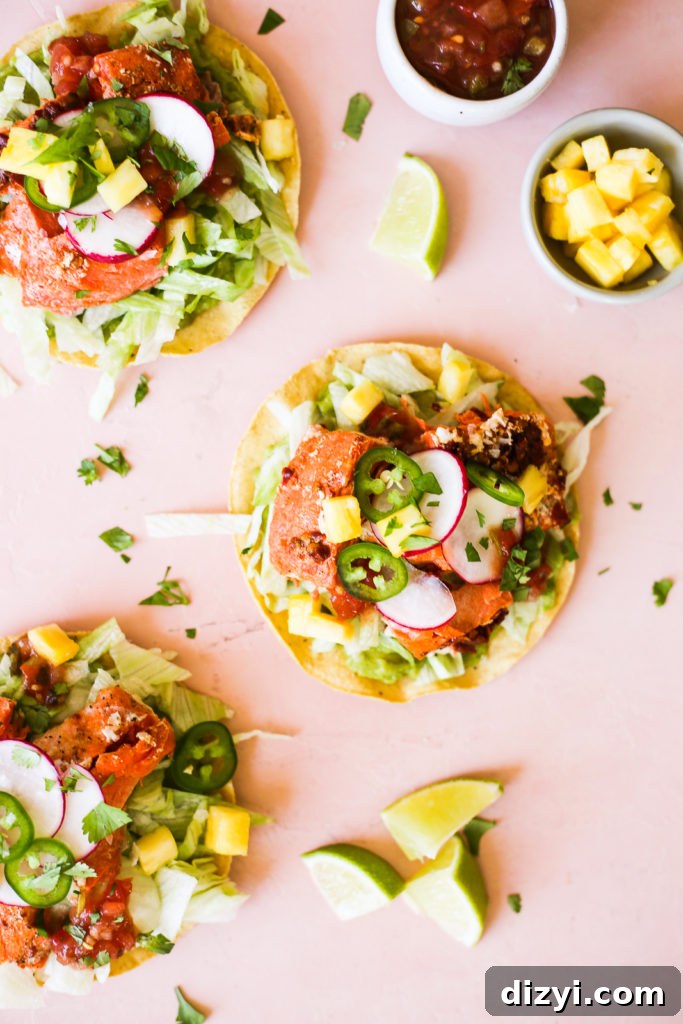 Zesty Chipotle-Lime Salmon Tostadas 2 Chipotle-Lime Salmon Tostadas