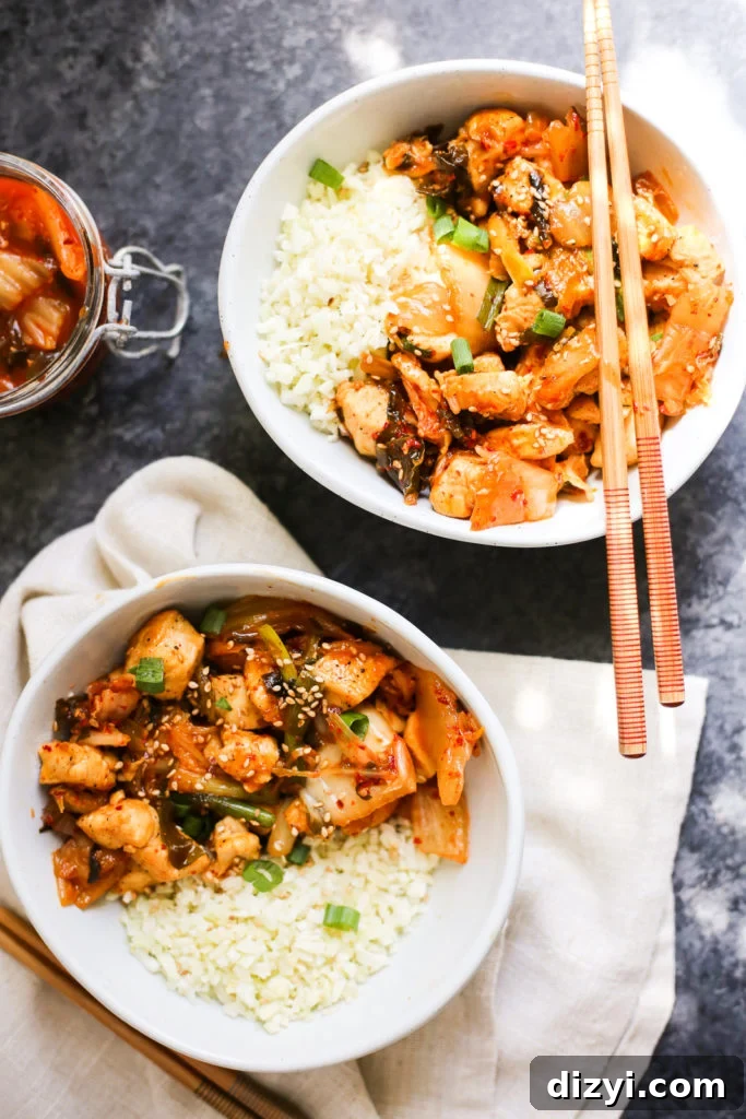 Chicken and Kimchi Stir Fry