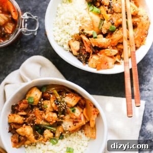 Kimchi and Chicken Korean Stir Fry