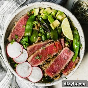 Seared Tuna and Soba Noodle Stir Fry Bowls