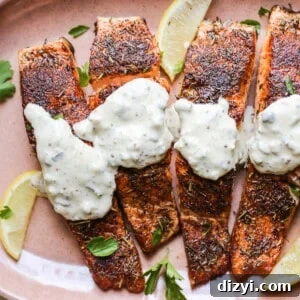 Blackened Pan-Seared Salmon Recipe with Whole30 Tartar Sauce 4 Blackened Salmon