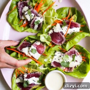 Seared Tuna Lettuce Cups with Creamy Wasabi Aioli 5 Seared Tuna Lettuce Cups