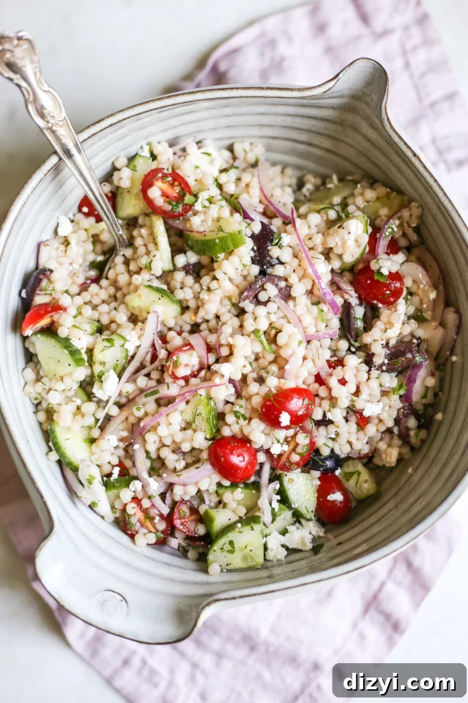 Mediterranean Israeli Couscous Salad