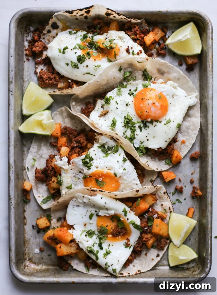 Chorizo Con Papas Breakfast Tacos