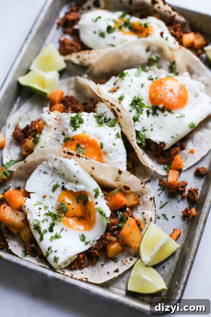 Chorizo Con Papas Breakfast Tacos
