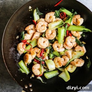 Shrimp Stir Fry with Bok Choy and Chiles