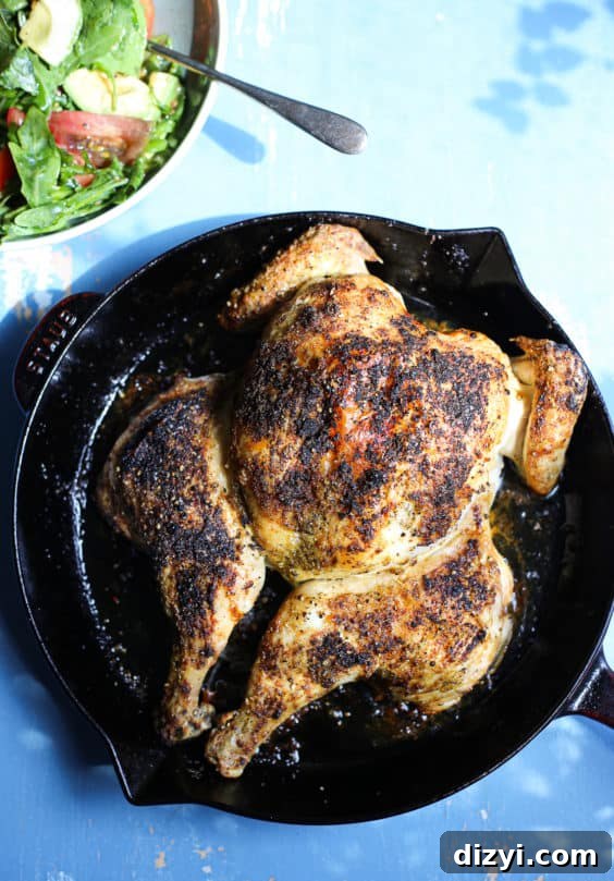 Whole roasted adobo chicken
