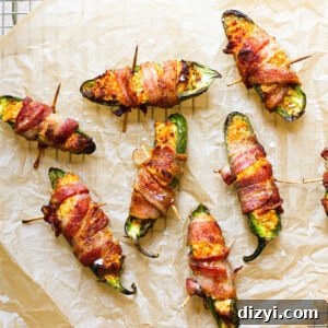 Cheesy Chicken Stuffed Bacon-Wrapped Jalapeños
