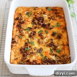 Chorizo Breakfast Casserole with Spiralized Sweet Potatoes 4 chorizo and spiralized sweet potato breakfast casserole