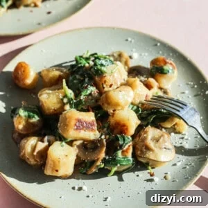 creamy mushroom cauliflower gnocchi