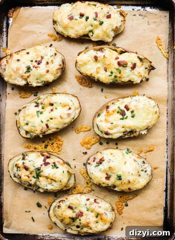 Twice-Baked Potatoes with Truffle Salt and Gruyere