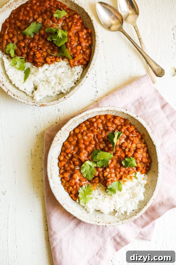 tikka masala lentils