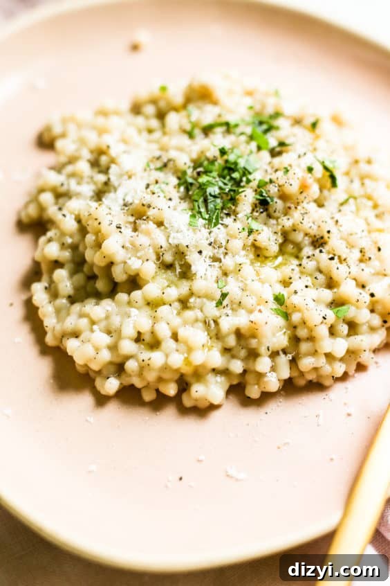 one pot cacio e pepe israeli couscous