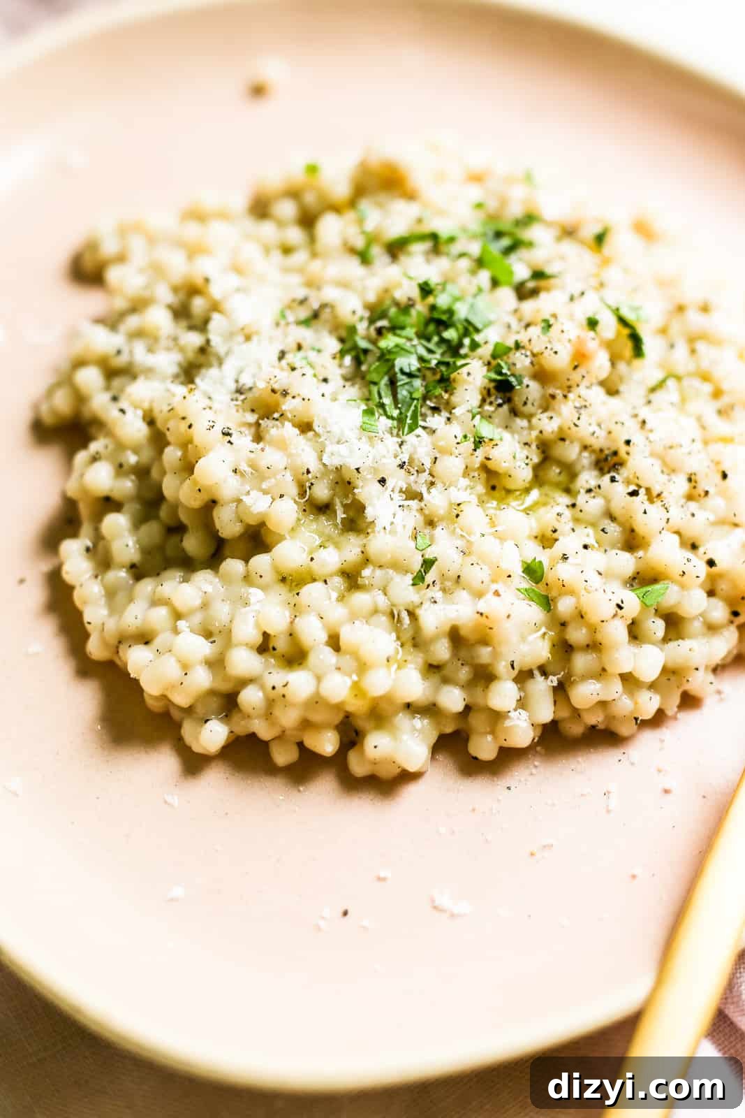 one pot cacio e pepe israeli couscous